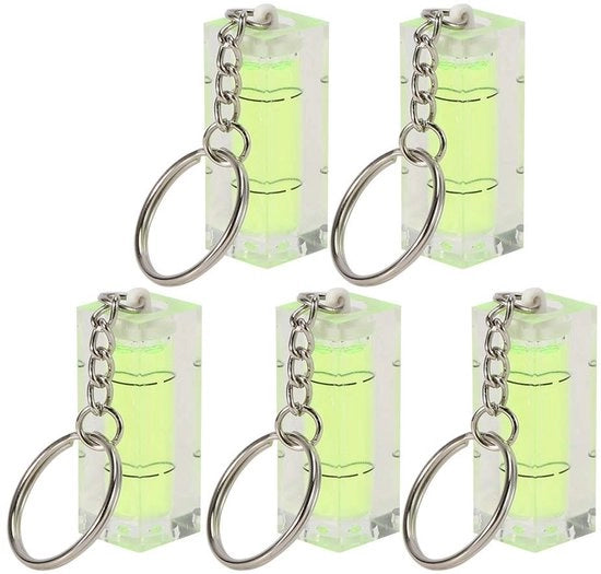 Set di livellazione con 5 livelli mini - Alta precisione - Livello quadrato - Chiave appeso - Adatto per lavorazione del legno - Nivellatore