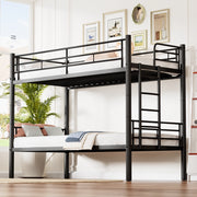Etagenbett mit Sicherheitsgel?nder metallo nero 90x200 cm
