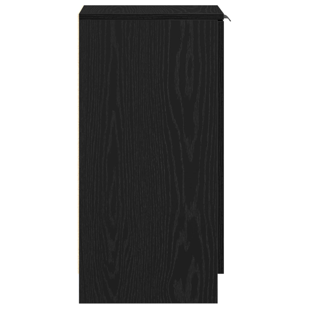Armadio per scarpe  Nero Rovere 30x35x70 cm in legno ingegnerizzato
