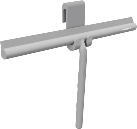 Douchewisser in Silicone - Wissers per Doccia, Cabine doccia, Pareti doccia, Ramen, Wissers per bagno, Wissers per piastrelle - Inclusi supporti di fissaggio - Senza perforazione richiesta (33 cm, Grigio)
