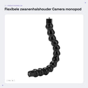Supporto per fotocamera a monopodo flessibile a 12 sezioni con foro 1/4 pollice - supporto per fotocamera sportiva - leggero e duraturo - accessibile da ogni angolazione - braccio per fotocamera