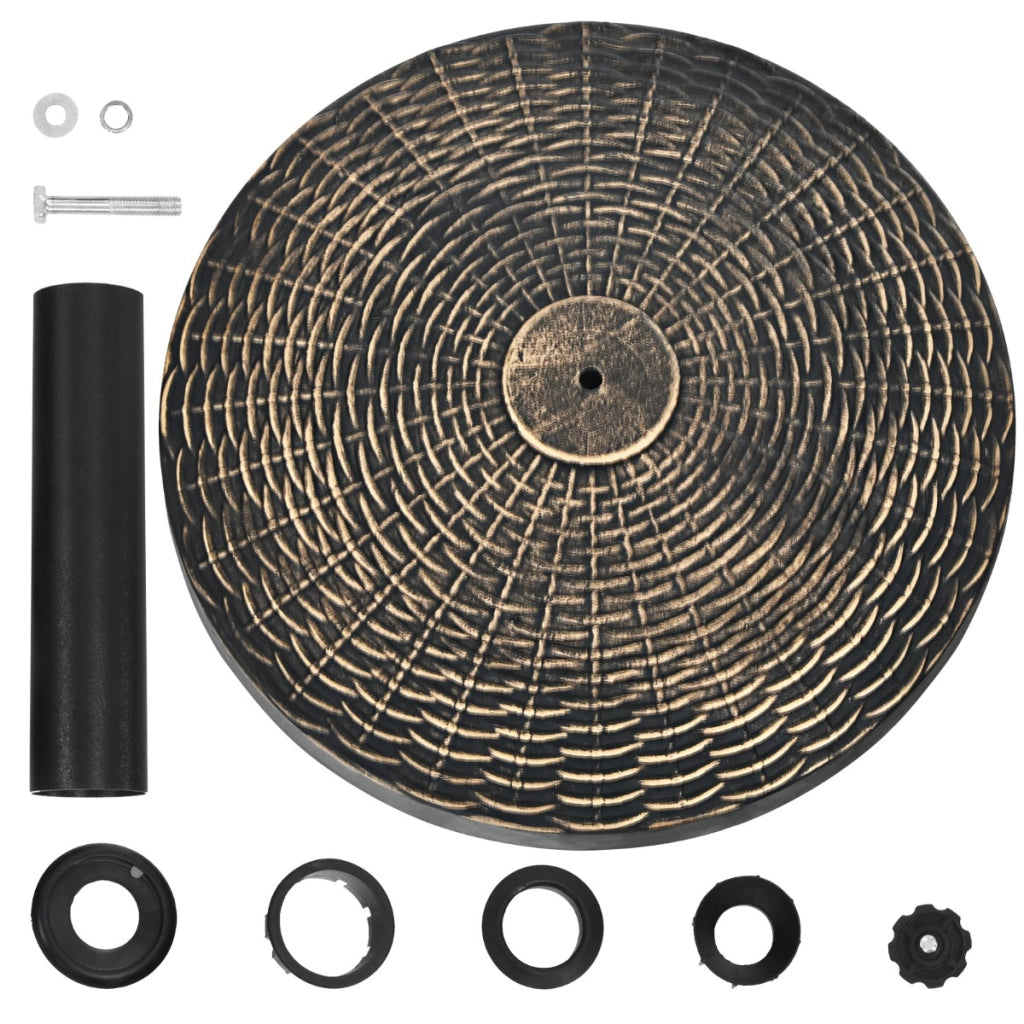 Base per ombrellone in resina da 45cm resistente alle intemperie, Base per ombrellone rotondo da 10kg per esterni-Basi per ombrellone