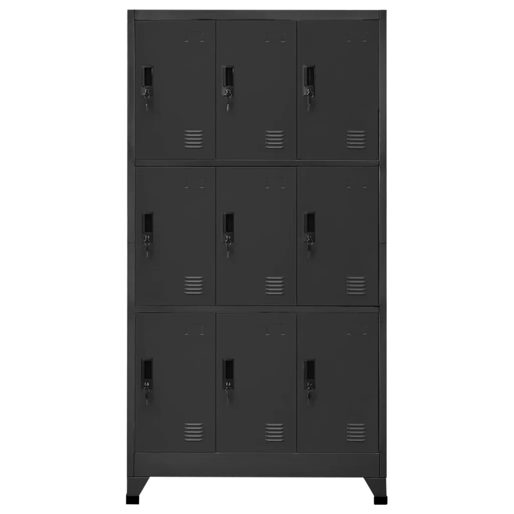 Armadietto con Serratura Antracite 90x45x180 cm in Acciaio 339807