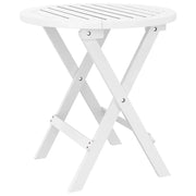 Tavolo da Giardino | Tavolino da esterno Pieghevole Bianco ? 46 cm Massello di Acacia