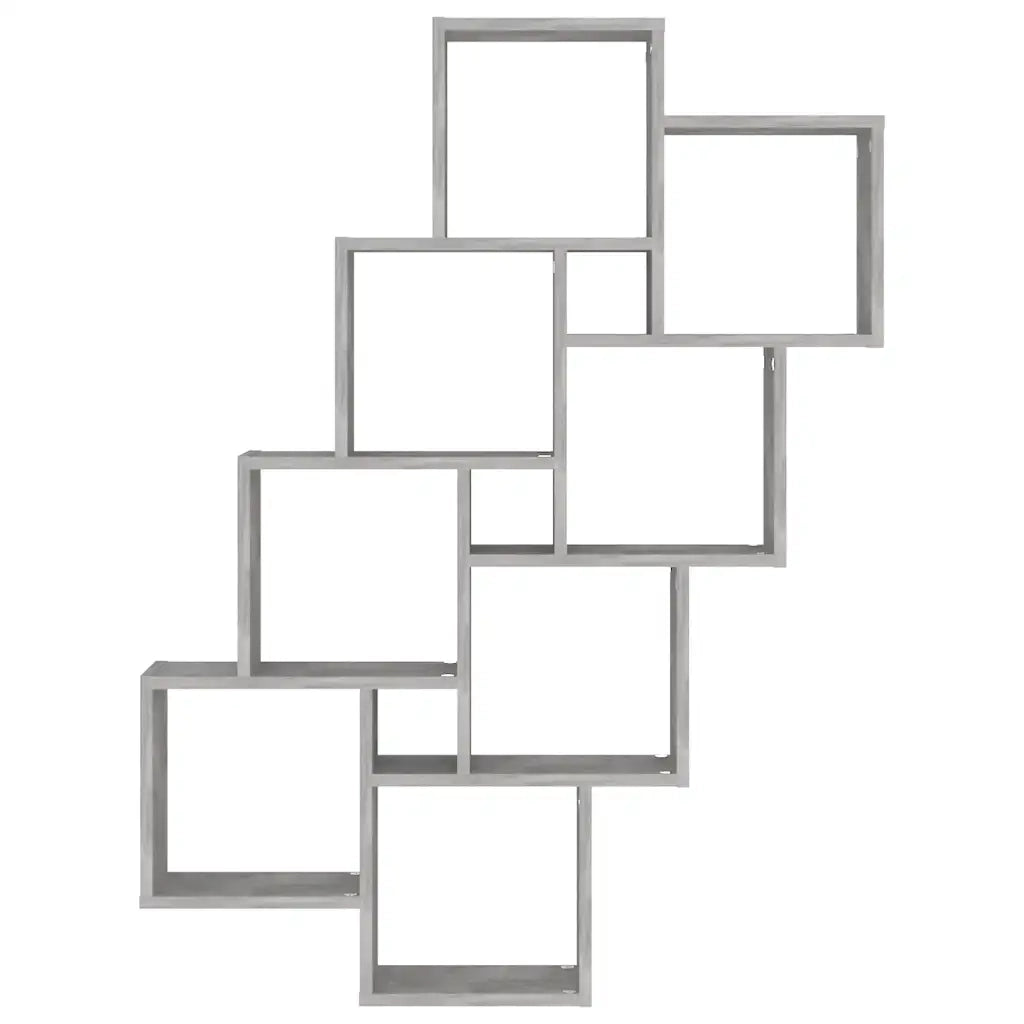 Mensola Parete Cubo Grigio Cemento 90x15x119 Legno Multistrato 807182