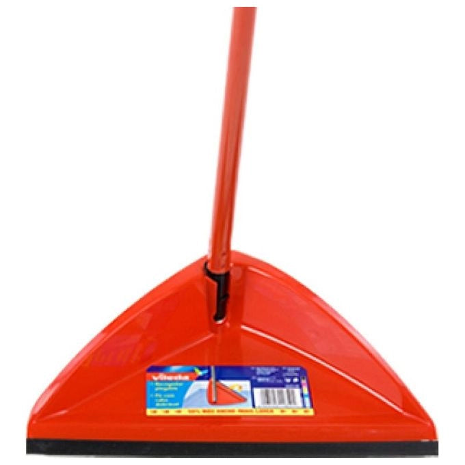 Vileda 100423 Big Mouth Paletta Alzaimmondizie Extralarge manico lungo 84 cm setole Morbide Rigide colore Rosso Nero