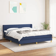 Giroletto a Molle con Materasso Blu 180x200 cm in Tessuto