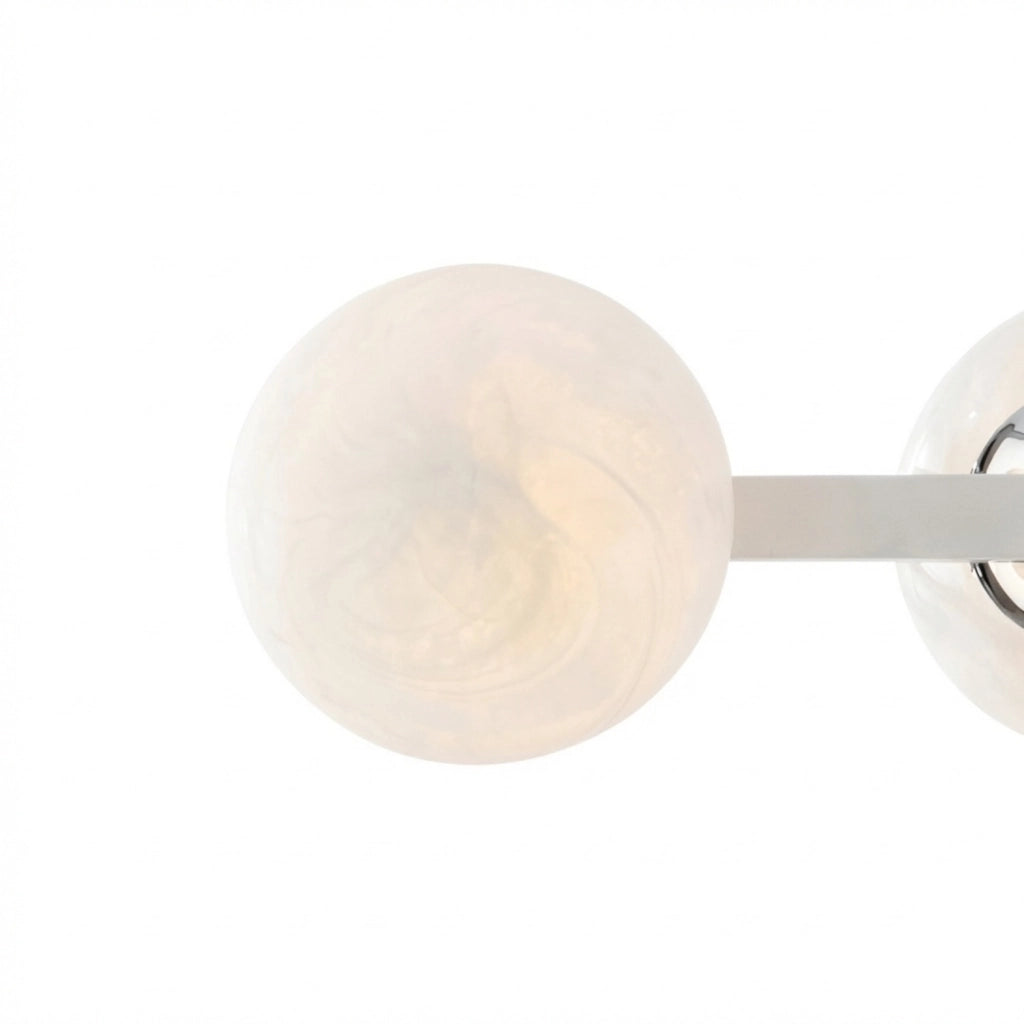 Lampadario Contemporaneo Adrian Metallo Bianco Cromo 8 Luci E14