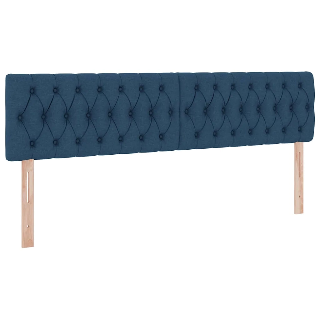Letto con contenitore LED e materasso Blu 160 x 200 cm Tessuto