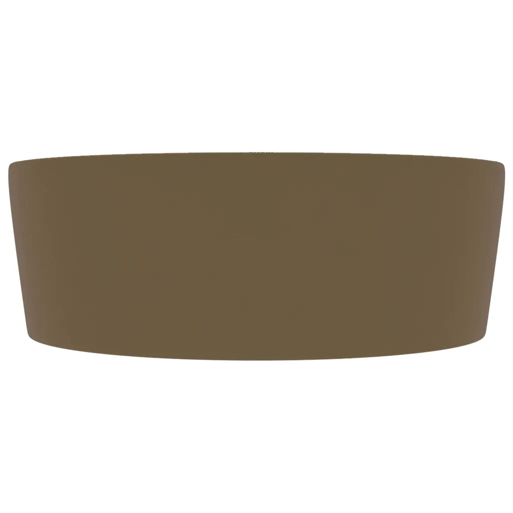 Lavandino con Troppopieno Crema Opaco 36x13 cm in Ceramica 147040