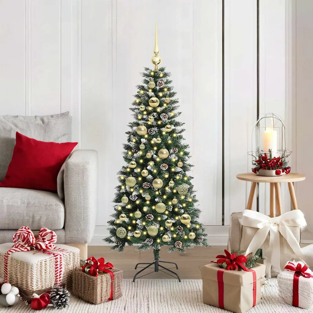 Albero di Natale artificiale con 150 LED Verde 120 cm