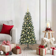 Albero di Natale artificiale con 150 LED Verde 120 cm