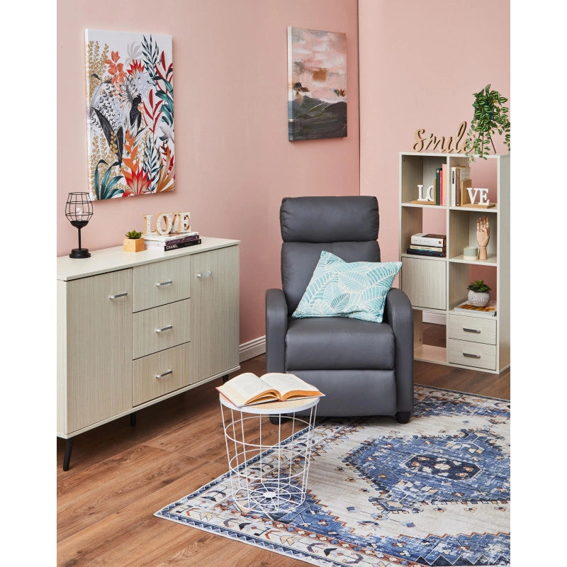 Comodino Phoenix 2 Cassetti 48x38x50cm Bianco Legno