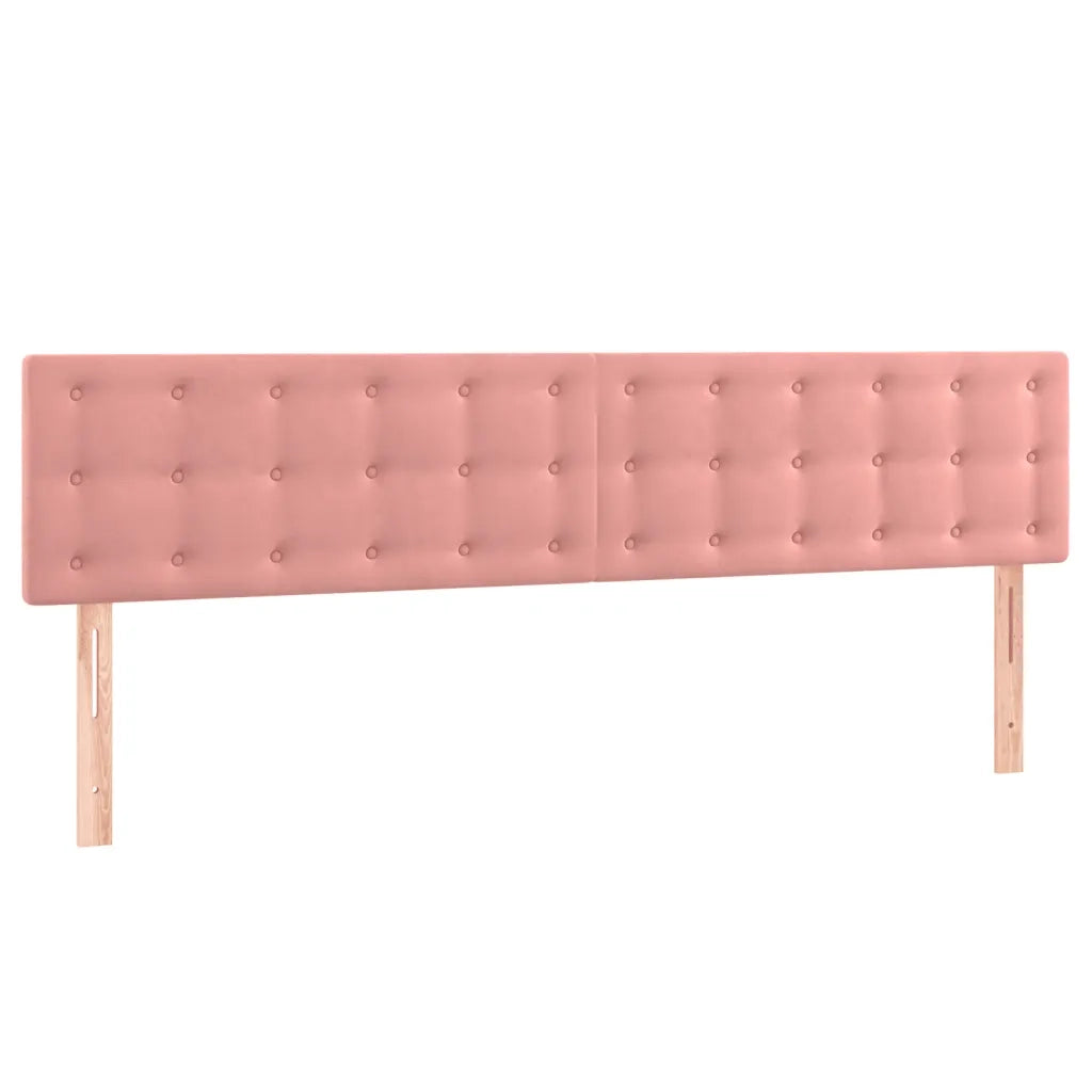 Letto a Molle con Materasso e LED Rosa 200x200 cm in Velluto