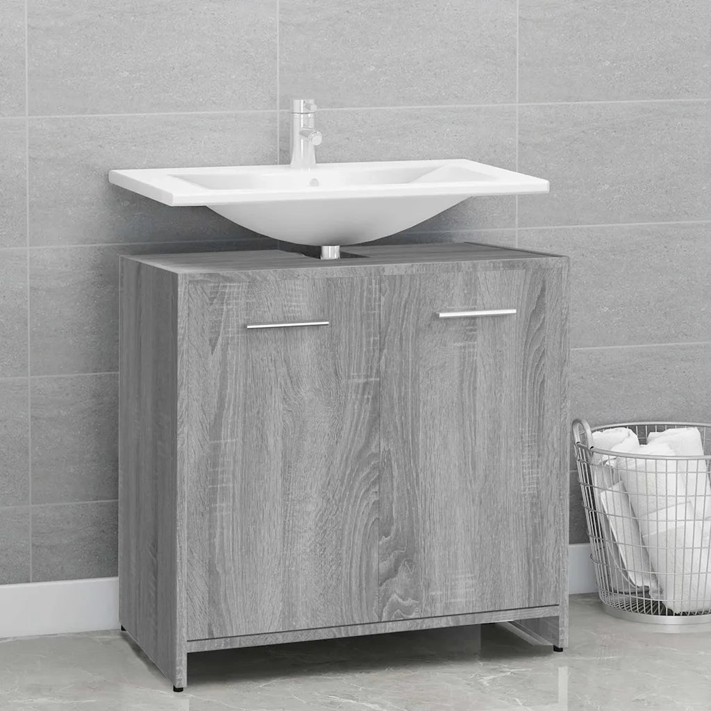 Armadietto Bagno | Armadio da bagno Grigio Sonoma 60x33x60 cm in Legno Multistrato