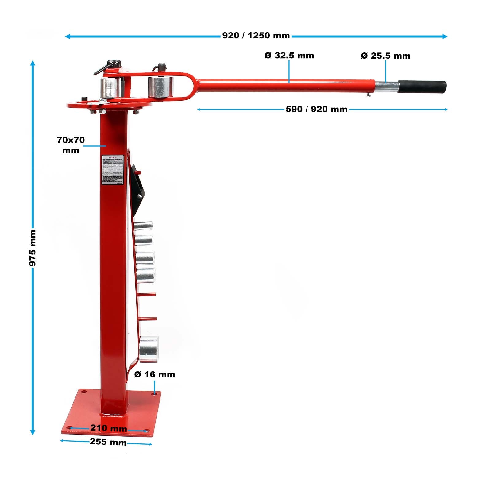 Piegatrice con base Curvaferri Piegaferri per acciaio tondo piatto quadrato