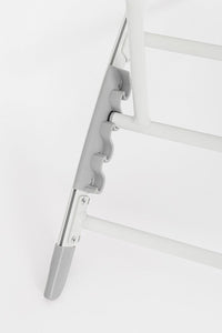 Set 2 Poltrone da Giardino 53x166,5x90 cm in Alluminio Taylor Bianco