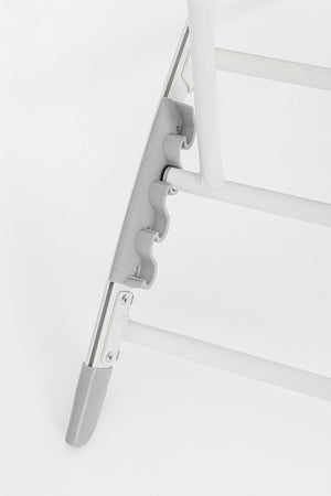 Set 2 Poltrone da Giardino 53x166,5x90 cm in Alluminio Taylor Bianco