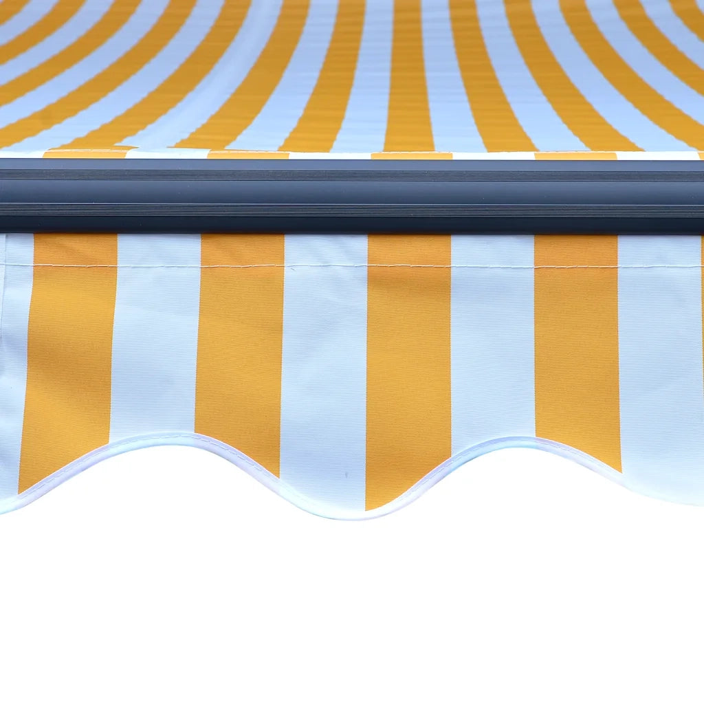 Tenda da Sole Manuale con LED 300x250 cm Gialla e Bianca cod mxl 33077