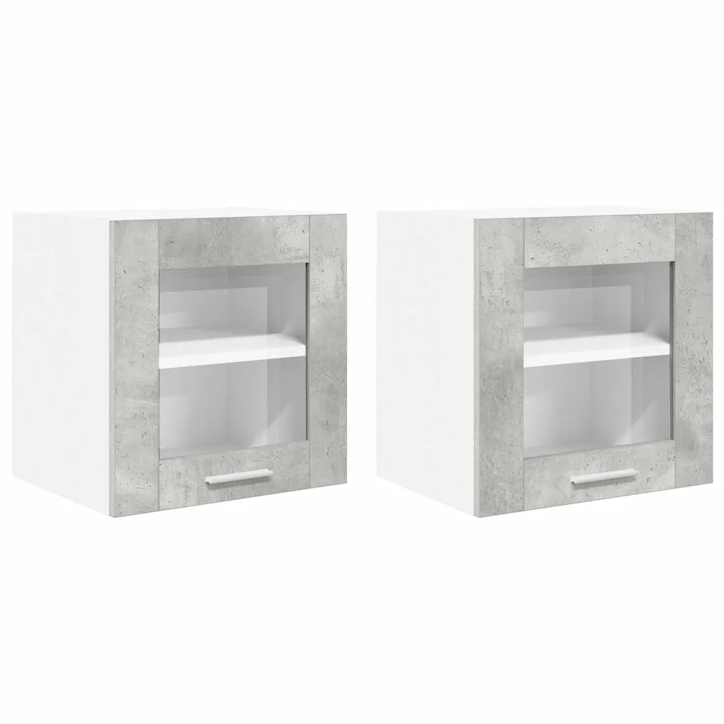 Armadio pensile Riga 2 pcs Grigio cemento 40 x 31 x 40 cm