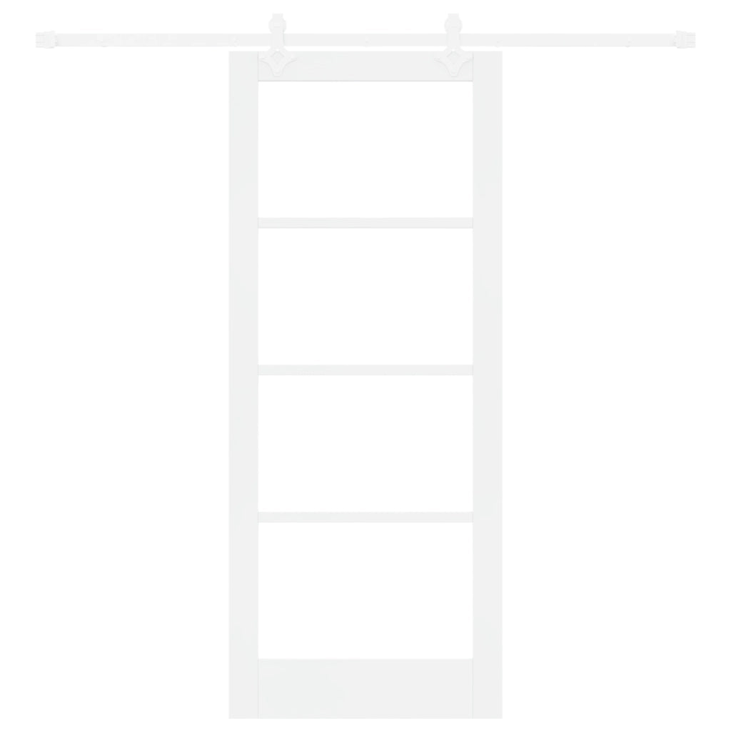 Set di porte scorrevoli  con hardware bianco 83x202 cm in legno massello di pino