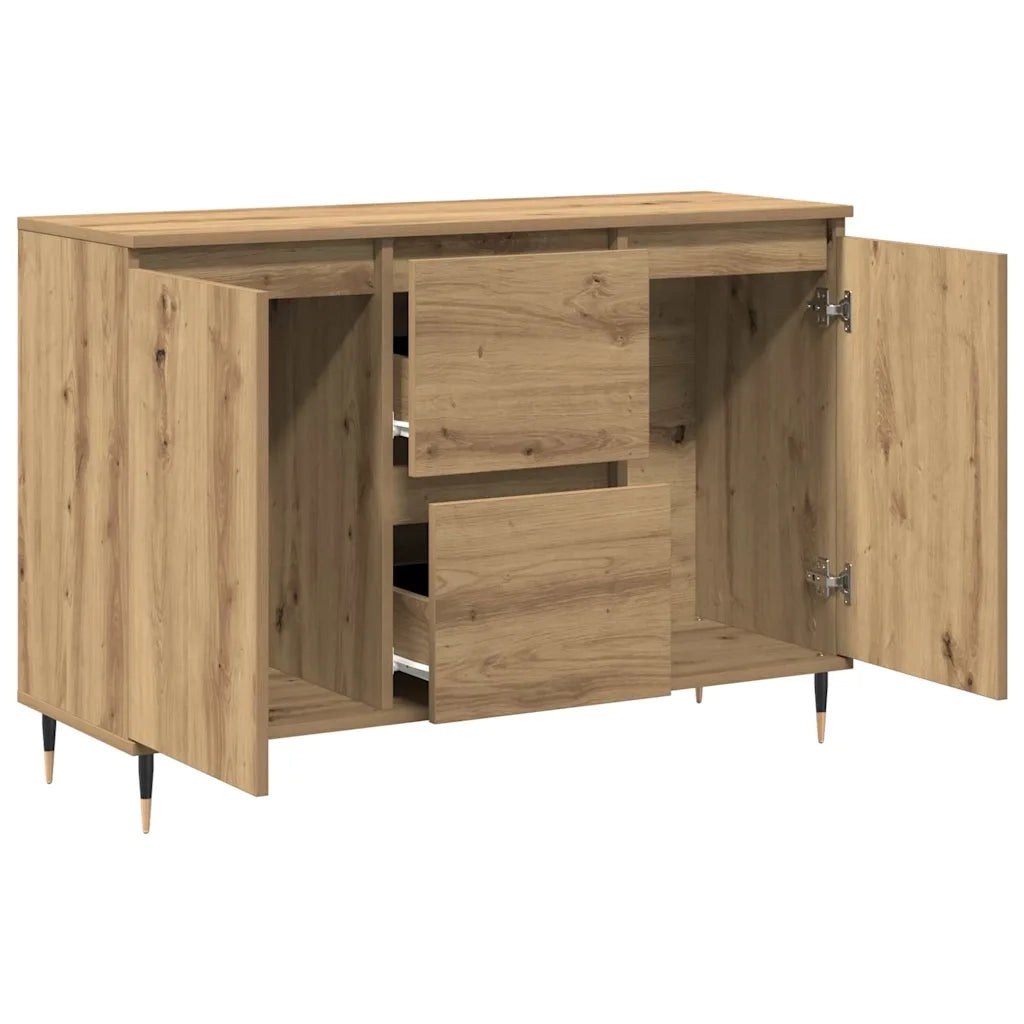 Credenza con cassetto Rovere artigianale 101,5 x 35 x 70 cm 862146