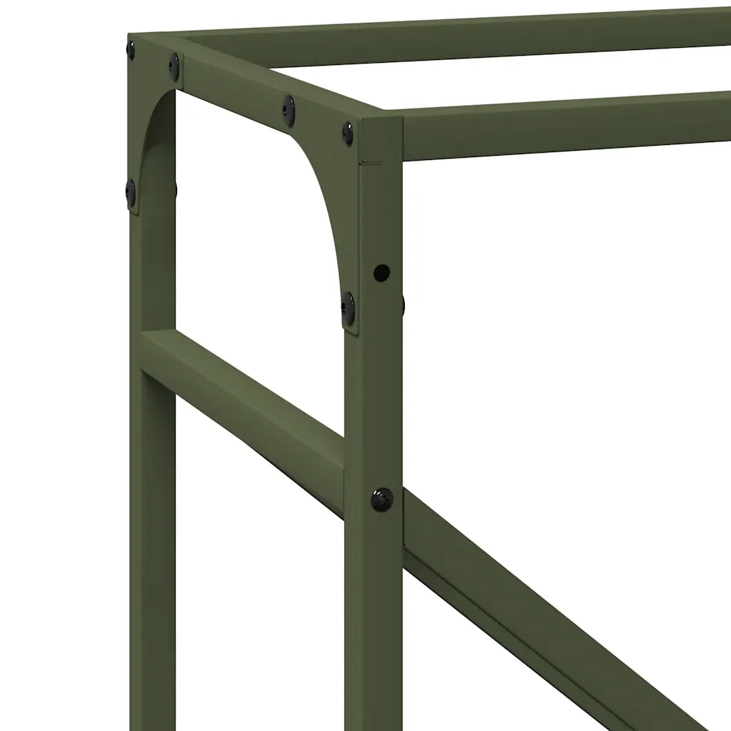 Rastrelliera per Legna da Ardere Verde Oliva 40x25x100 cm CFW3060200