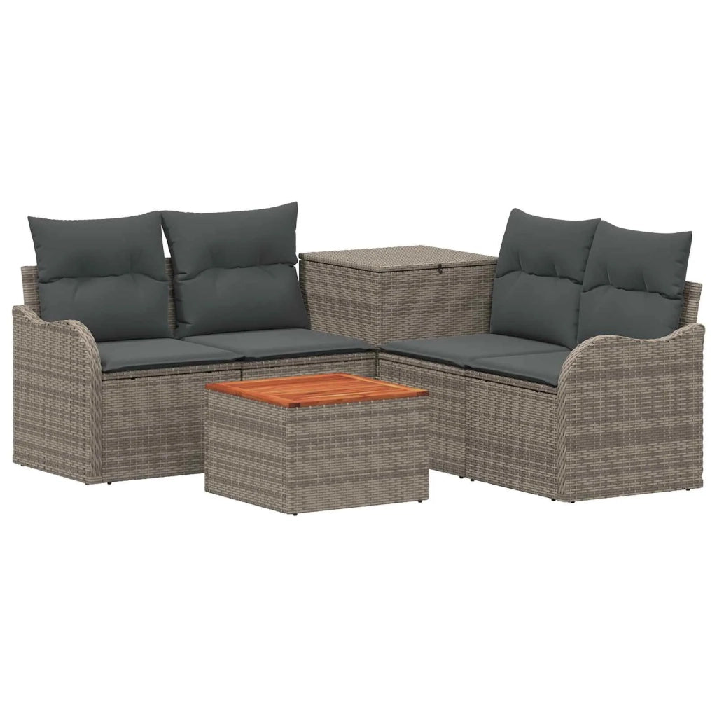 Set di divani 6 pz Grigio e Grigio Scuro 3447140