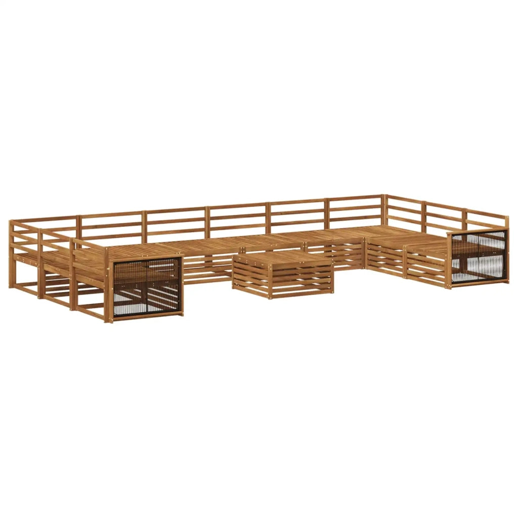 Set divani 11 pcs Legno di Acacia Massello