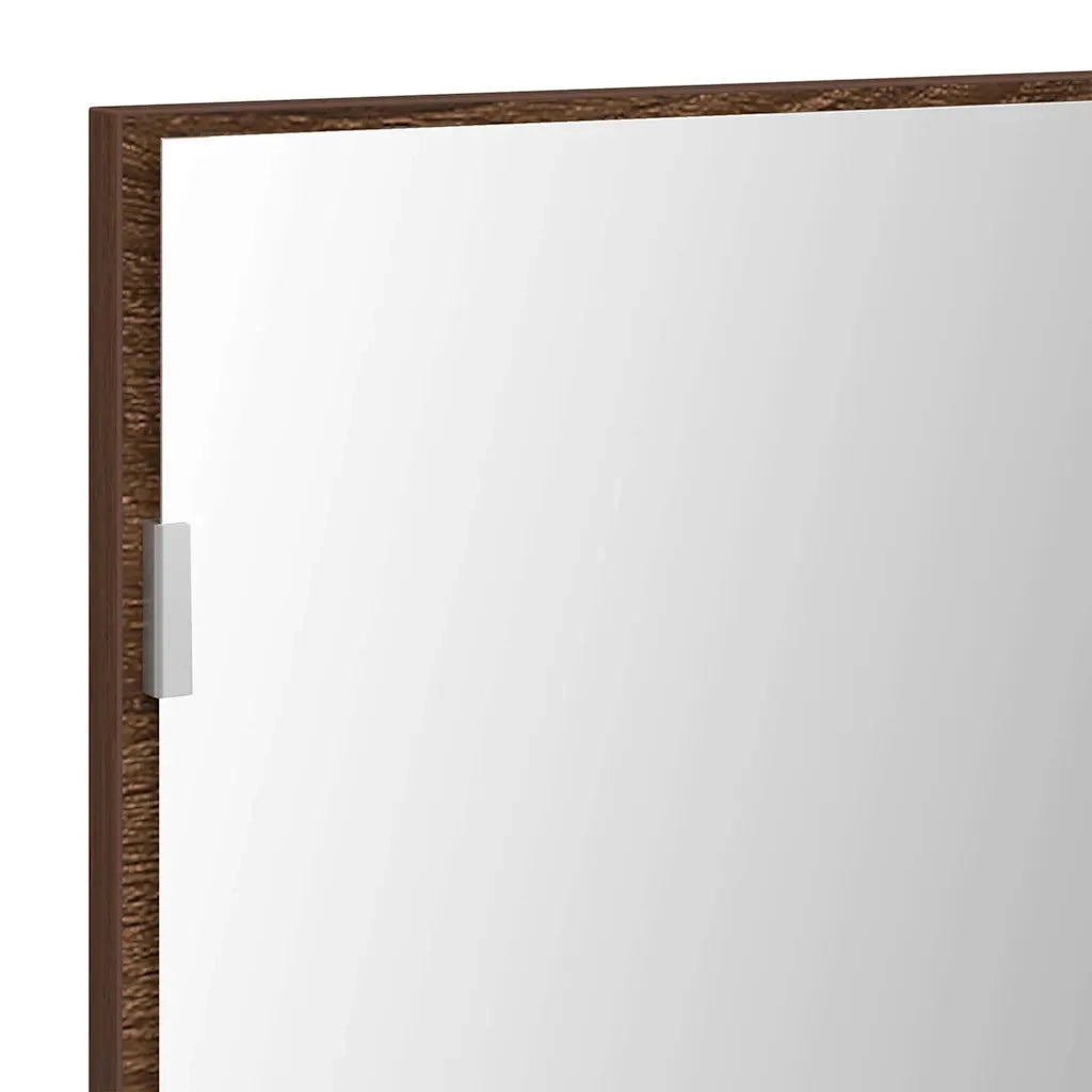 Specchio-Specchio Decorativo Rovere marrone 80 x 37 cm Vetro e Legno Ingegnerizzato