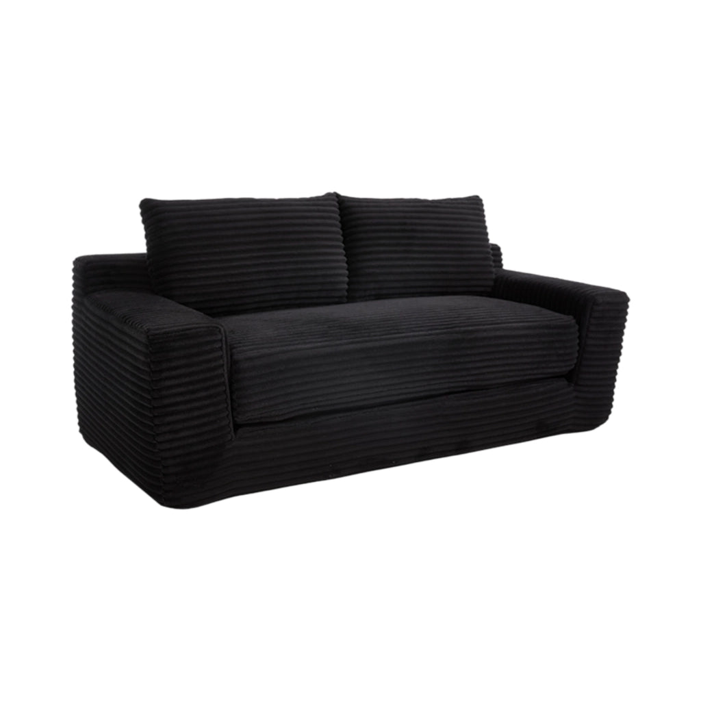 Canapé convertibile in tessuto con memory foam e funzione 2 in 1 senza montaggio per piccoli spazi compatto nero