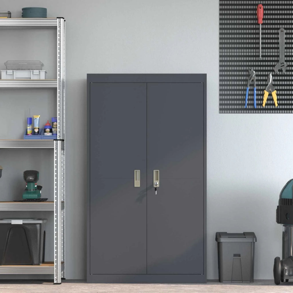 Armadio Antracite 80 x 40 x 140 cm Acciaio