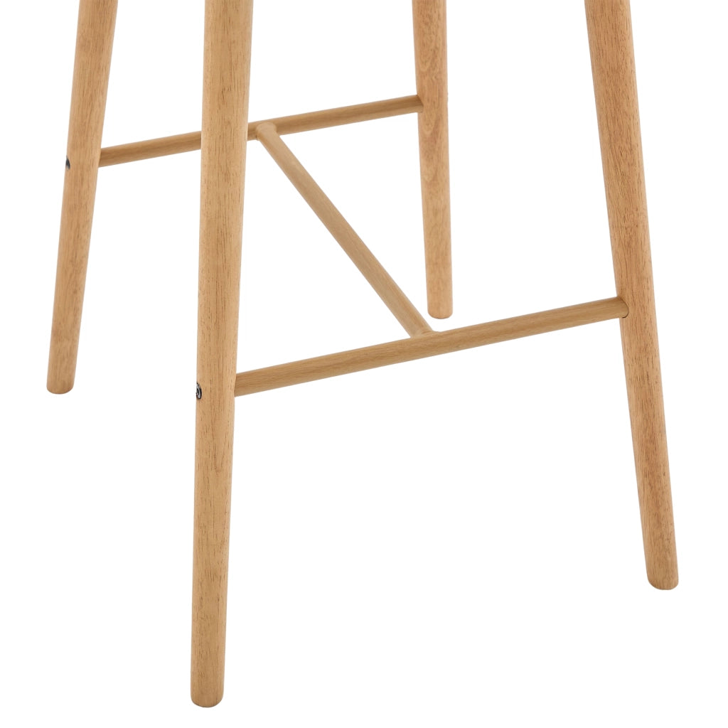 Sgabello da bar Set da 2 con Schienale Alto, Braccioli e Poggiapiedi, in Lino Verde