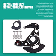Protezione per catena da bicicletta ultraleggera - Guida catena 32-38T - Lega di alluminio - Resistente allo shock - Facile da installare - Protezione contro danni - Guida catena