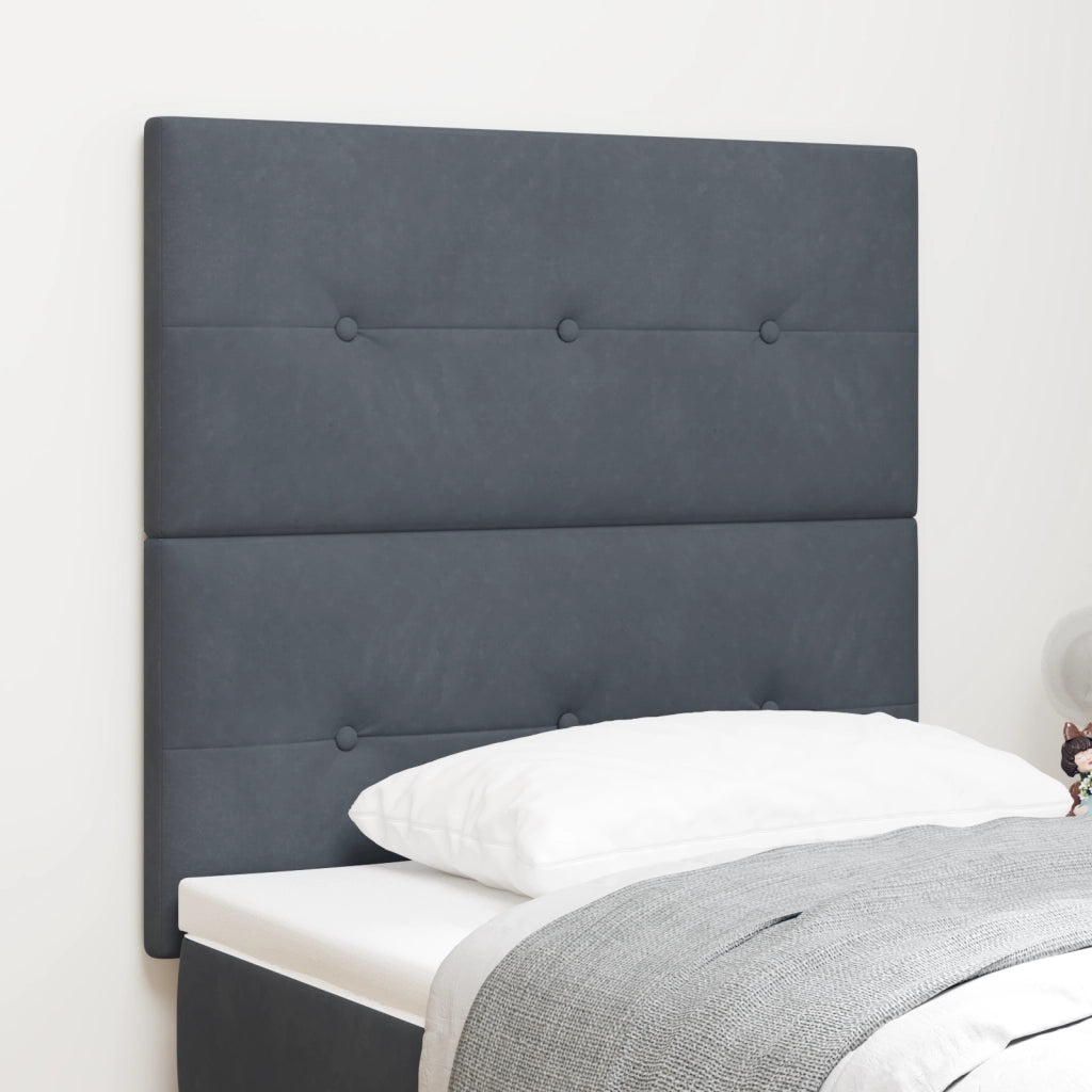 Testata LED  Grigia Scura 100 cm Velluto