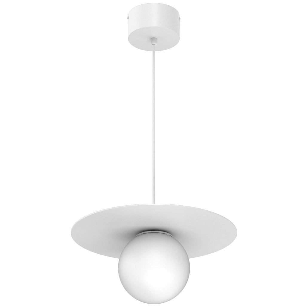 Lampada sospesa sfera Flat 1 luce bianca E27 Luminex