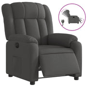 Poltrona | Sedia Relax Elettrica Reclinabile Grigio Scuro in Tessuto