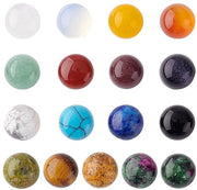 Cabochoni di Quarzo 36 pezzi - Cabochoni Piani Sferici - 8mm Quarzo - Creazione di Gioielli - Attività Artigianali - Colori Misto