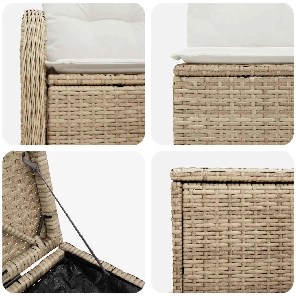 Set di divani 5 pz Beige e Bianco Crema 3447784