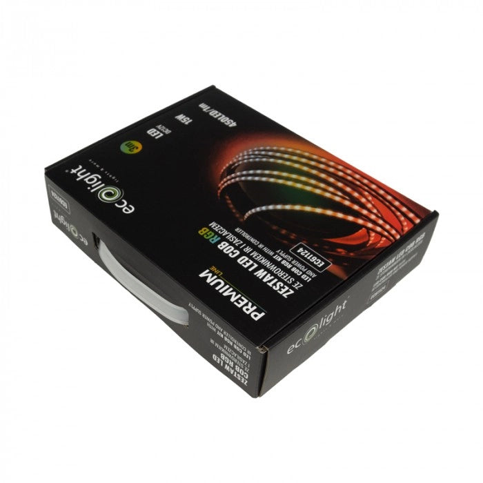 Striscia LED COB RGB 450/m 15W/m 3m IP20 kit completo