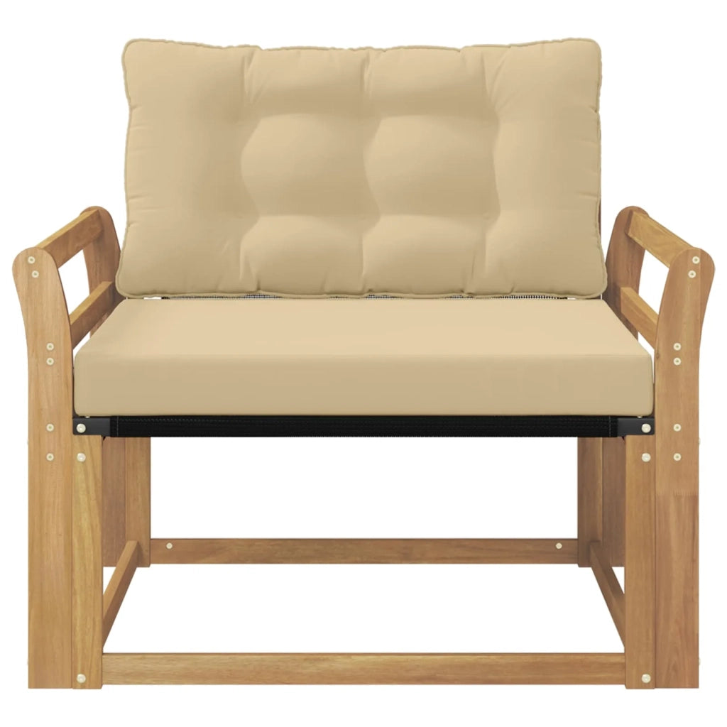 Set di divani da esterno-Sofa da giardino Legno di Acacia Massello e Textilene 380023