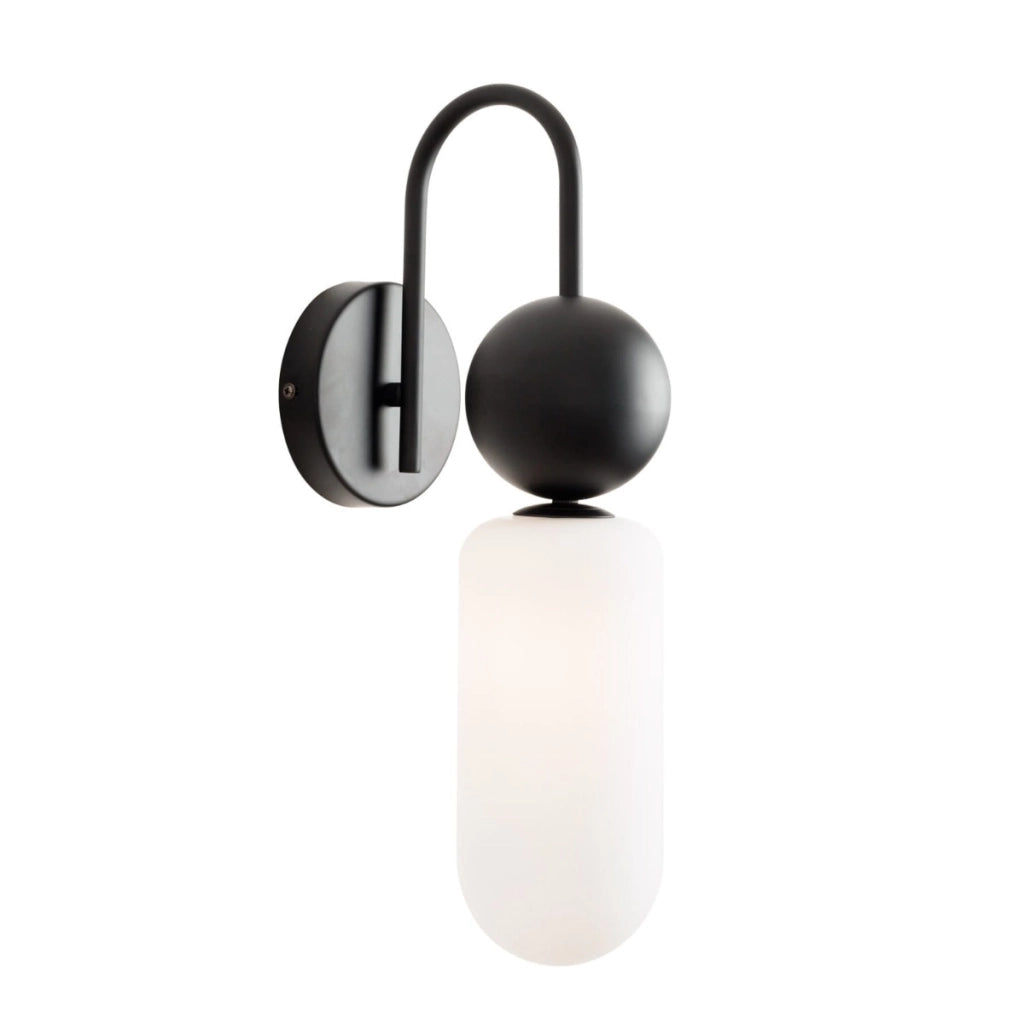 Applique Roma nera con diffusore ovale 1xG9 12W Maxlight