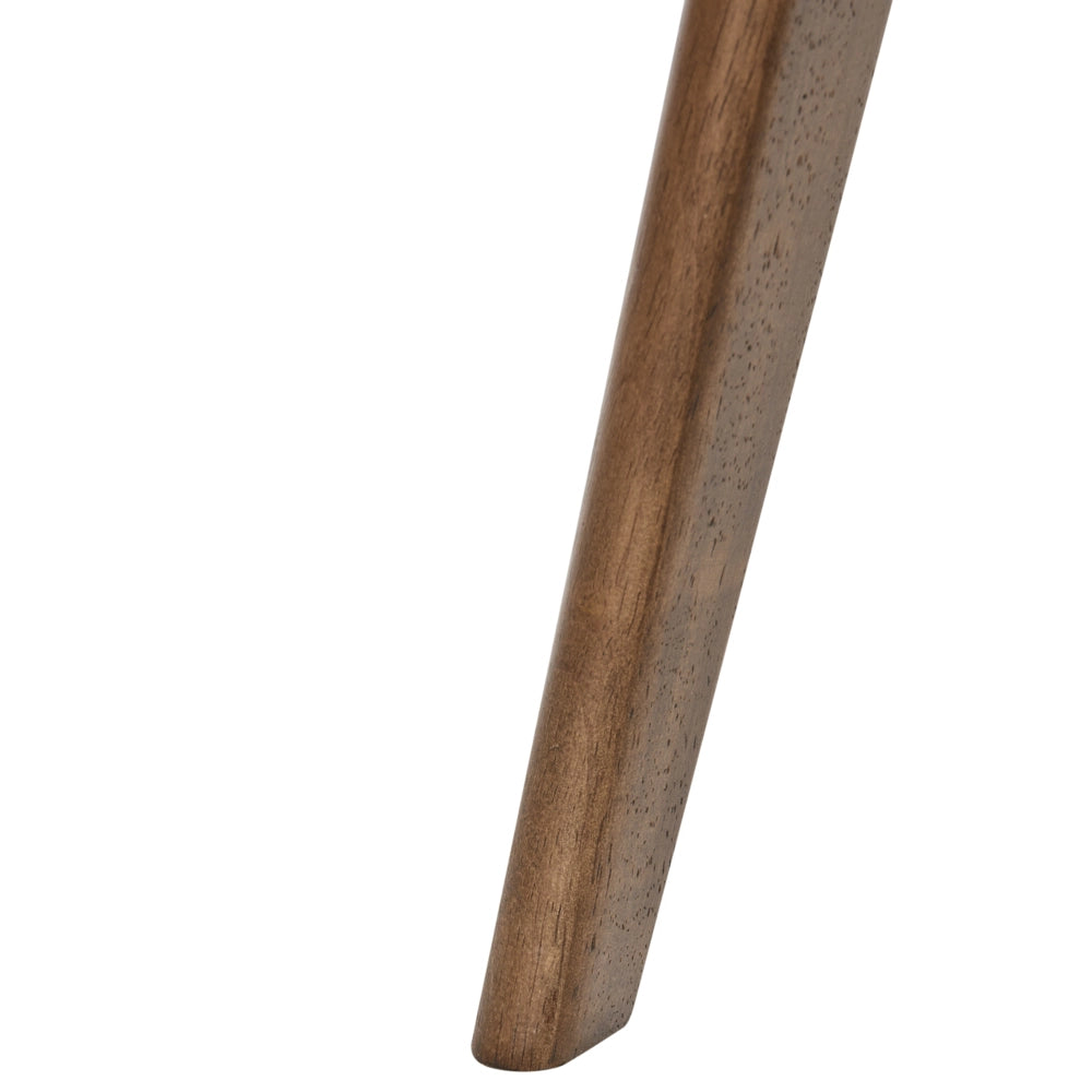 Set di 2 sedie da pranzo Struttura in legno di gomma scuro Seduta in tessuto boucle verde Design retrò senza braccioli