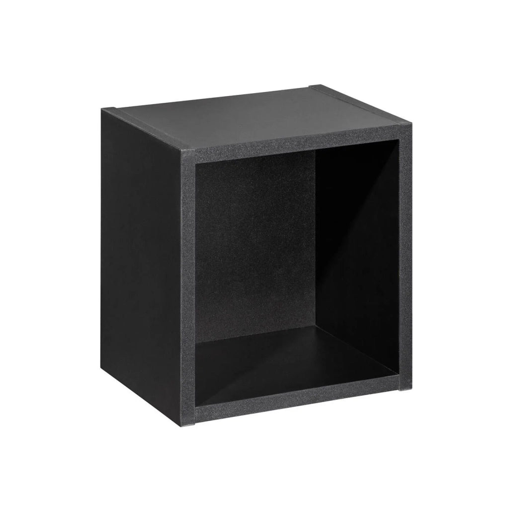 Mensola dal design senza tempo per soggiorno camera da letto mobiletto da parete per bagno 27 x 25 x 21 cm nero 03_0011237