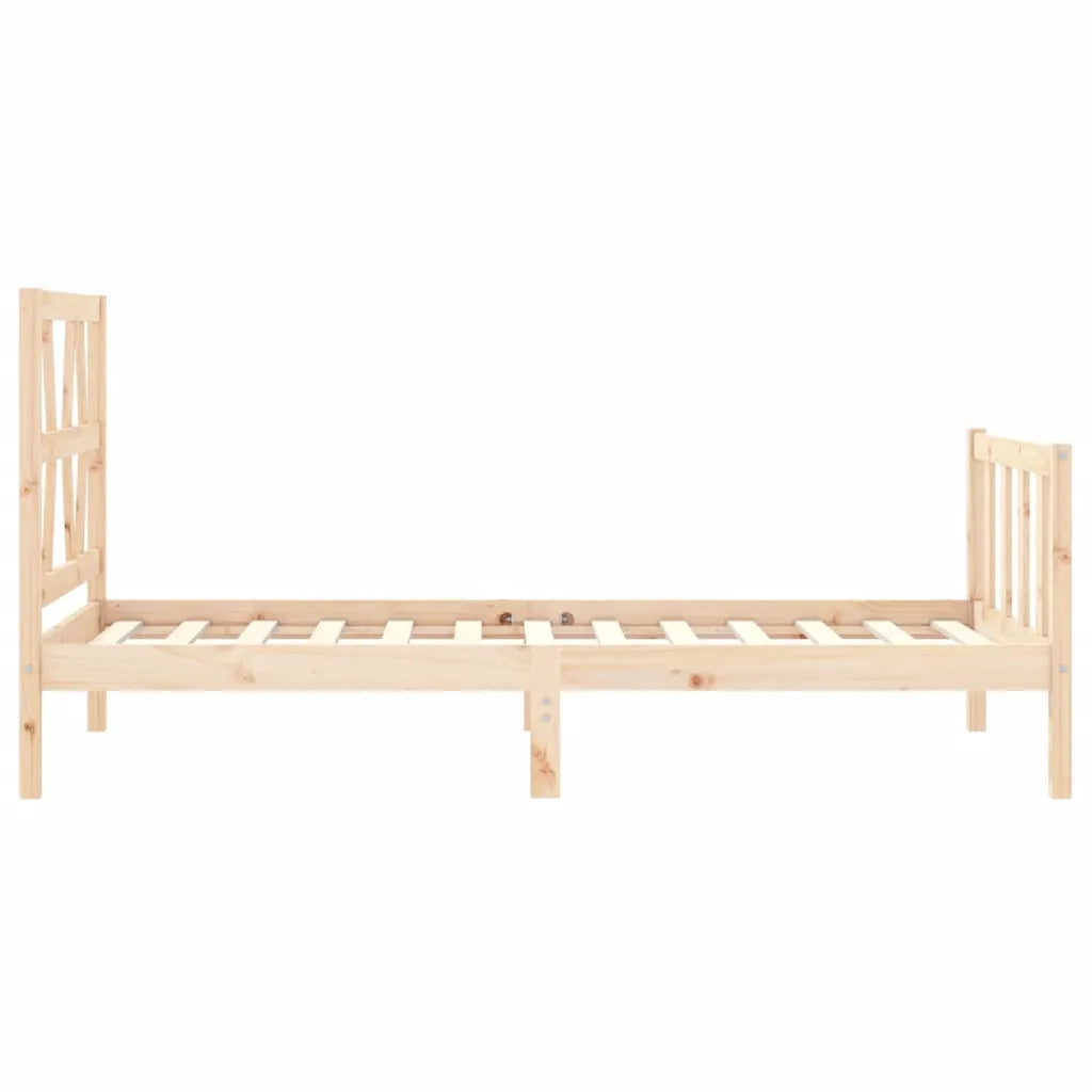 Giroletto senza Materasso-Struttura Letto 90x200 cm in Legno Massello di Pino 167031