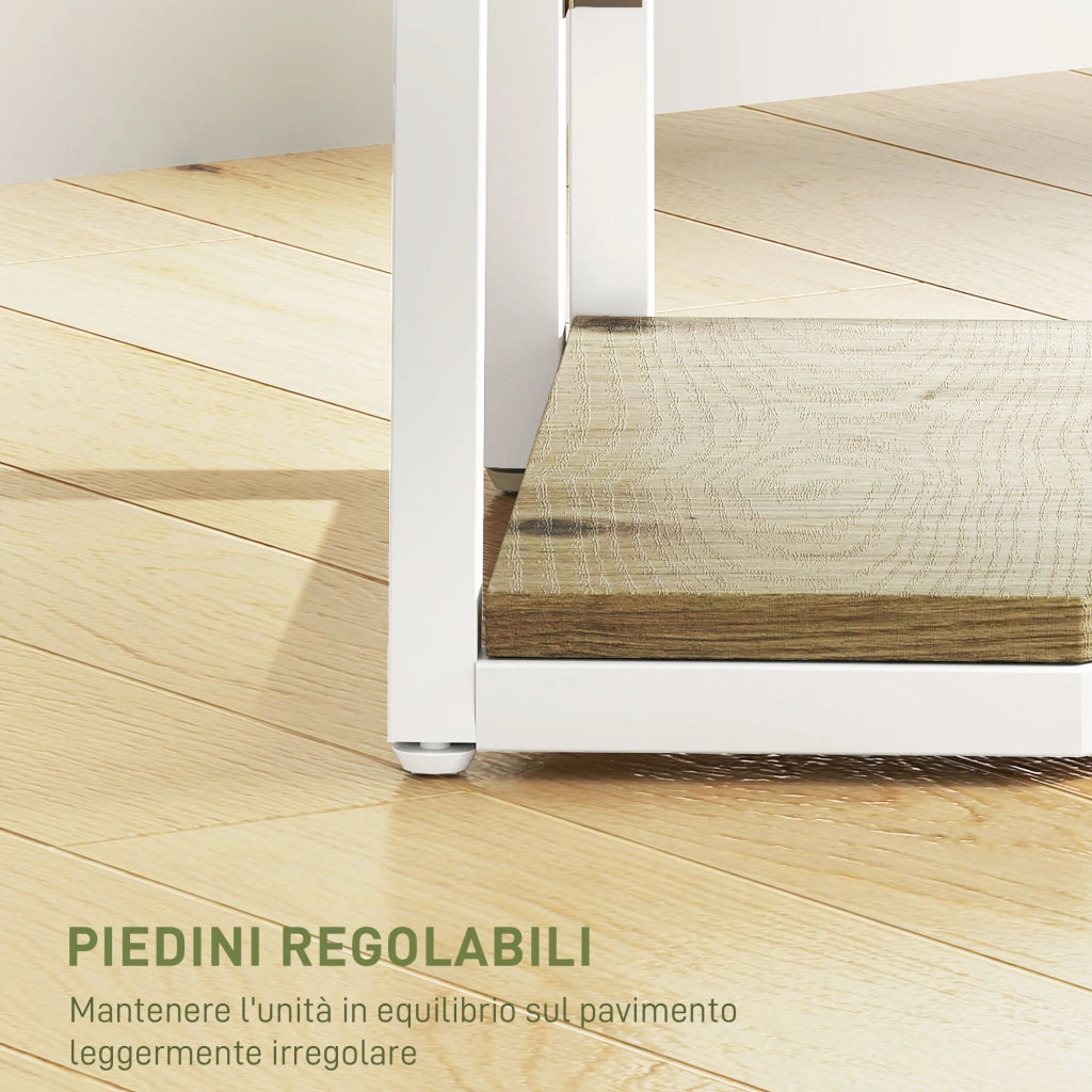 Libreria Angolare a 5 Ripiani 37,5x37,5x160 cm Struttura Pieghevole Colore Legno
