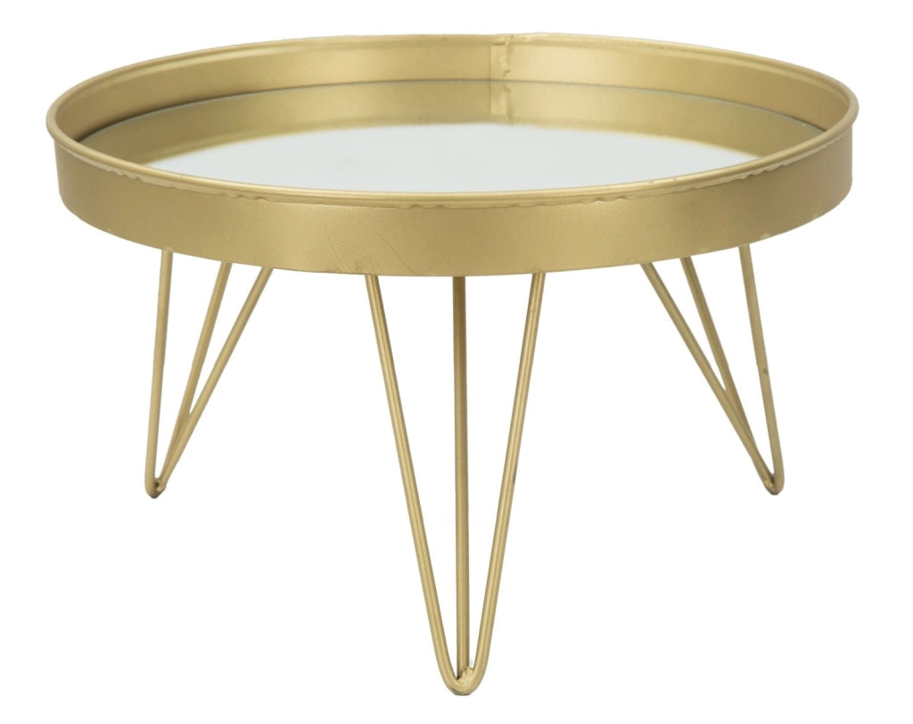 Svuota Tasche Glam Oro/Mirror Ø31x18 cm in Ferro e Specchio Oro