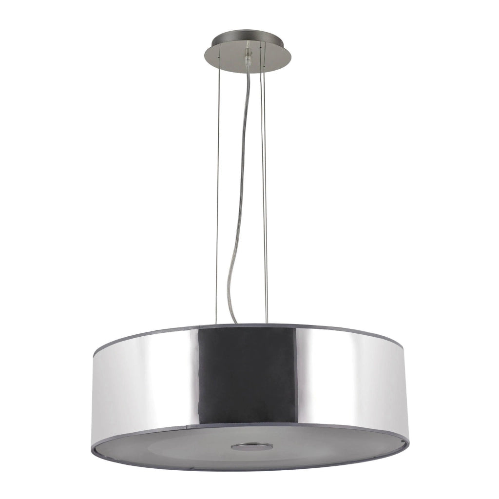Viggiu, Lampada a Sospensione Materiale Struttura in Vetro Made in Italy, Argento