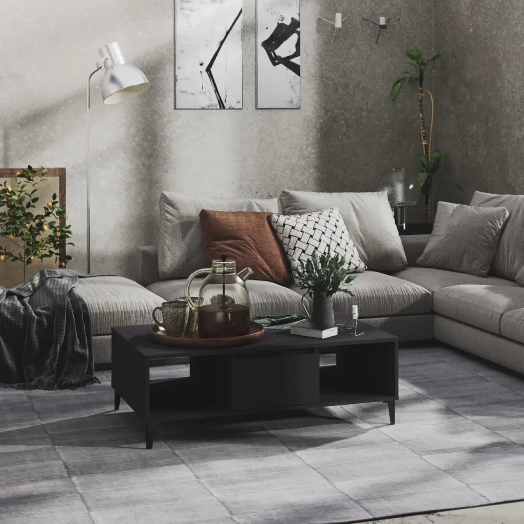 Tavolino da Salotto Grigio 103,5x60x35 cm in Legno Multistrato 806024