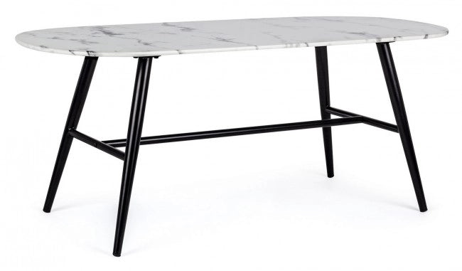 Tavolino Bianco Moderno da Interno 110x50 cm - FREYA